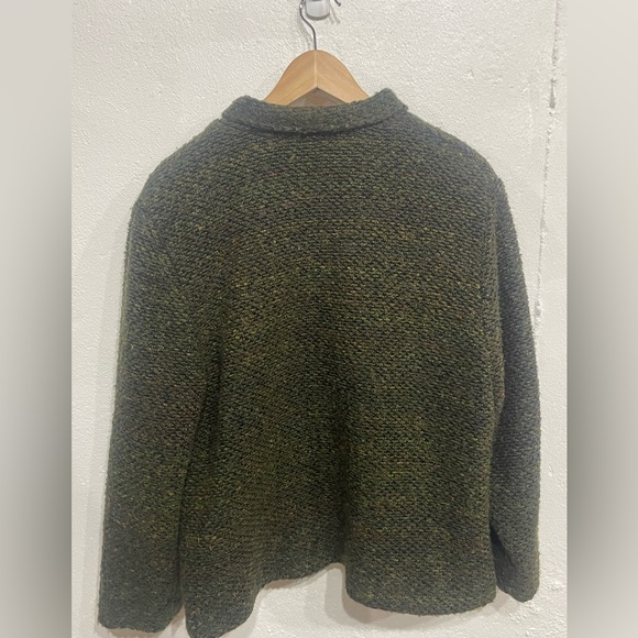 Swampy green knit vintage oversized jacket - Picture 5 of 6